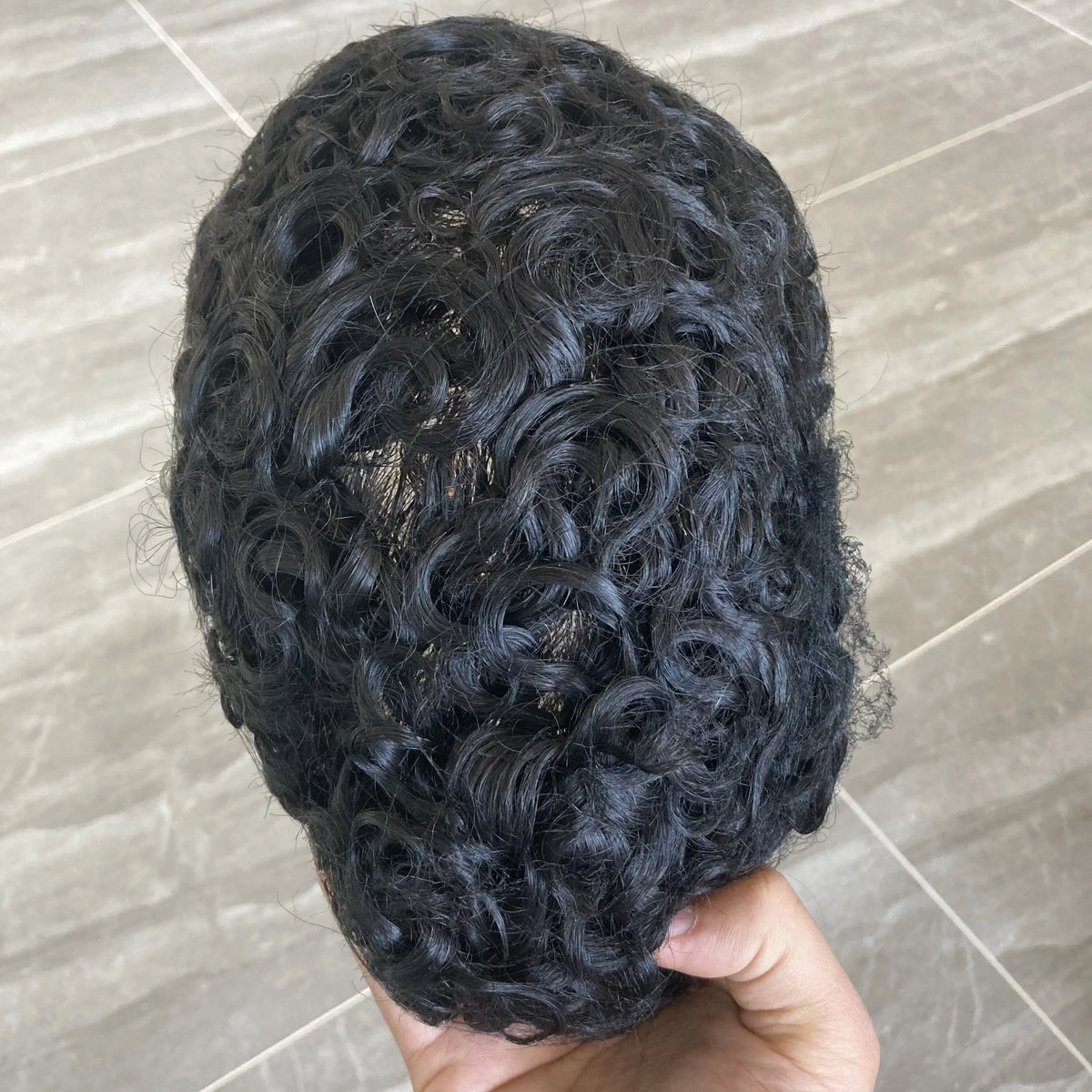 Curly Swiss Lace Front Hair Replacement Toupee for Women