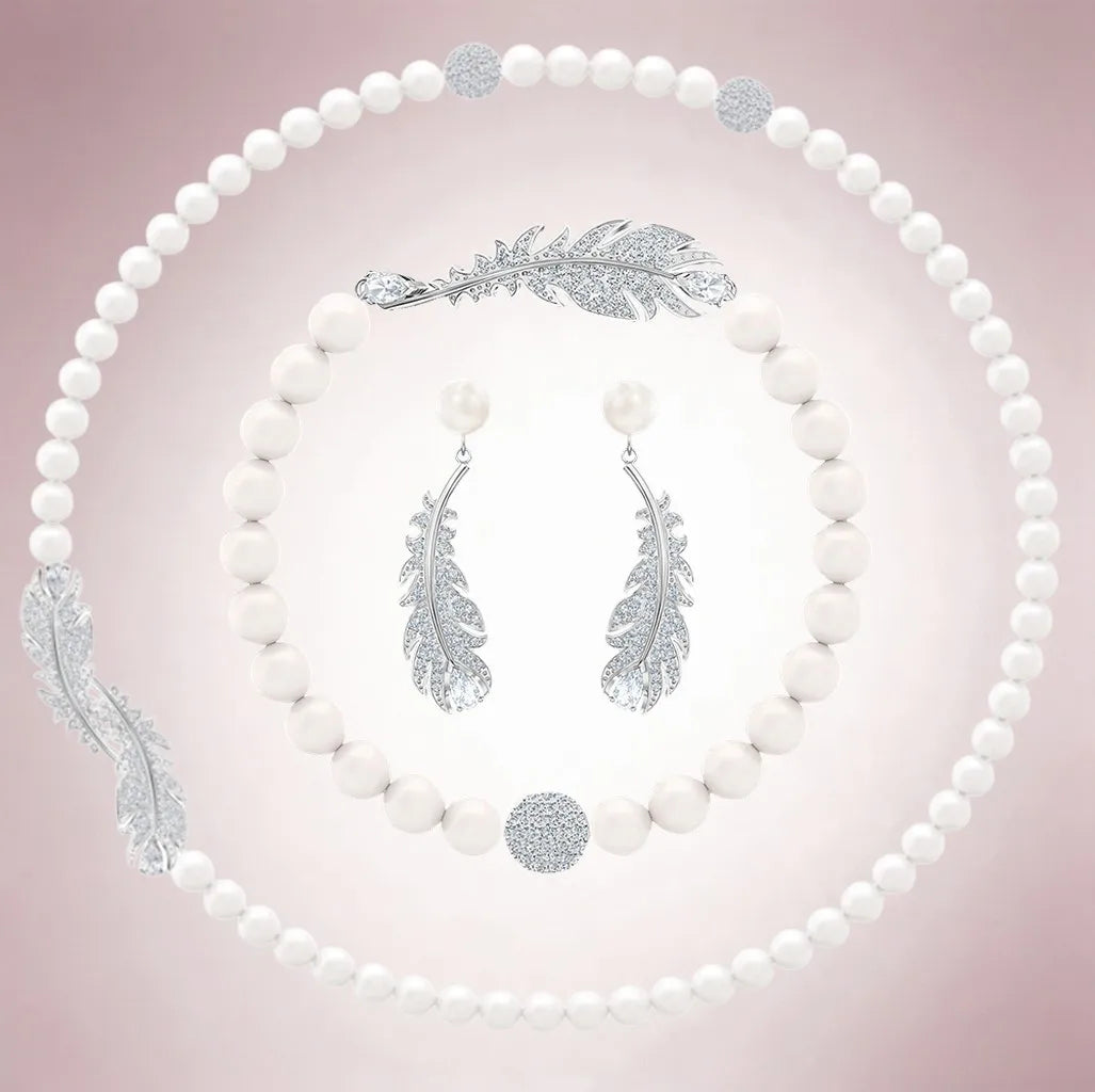 Elegant Dazzling Teardrop Crystal Jewelry Set for Women