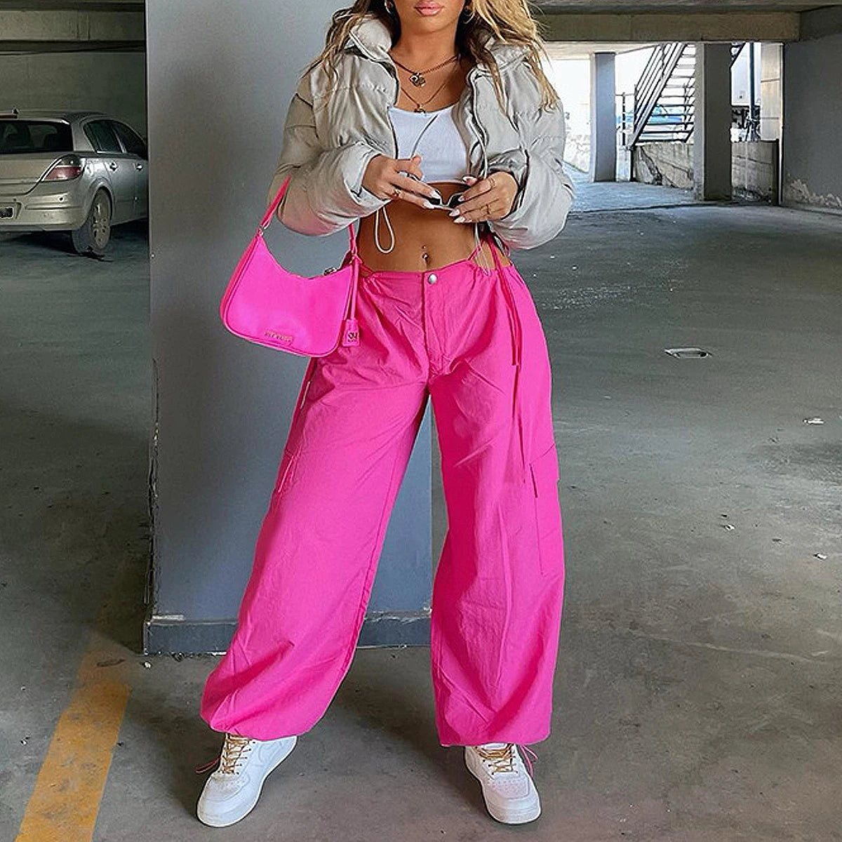 High Waist Drawstring Pants