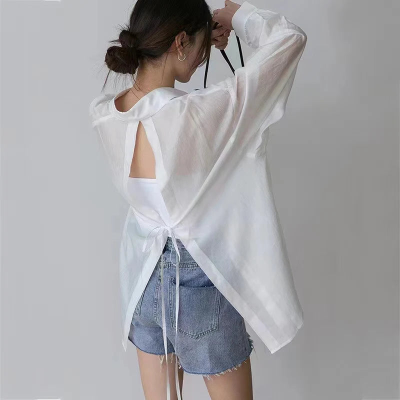 Lightweight Chiffon Sun Protection Shirt Jacket for Women