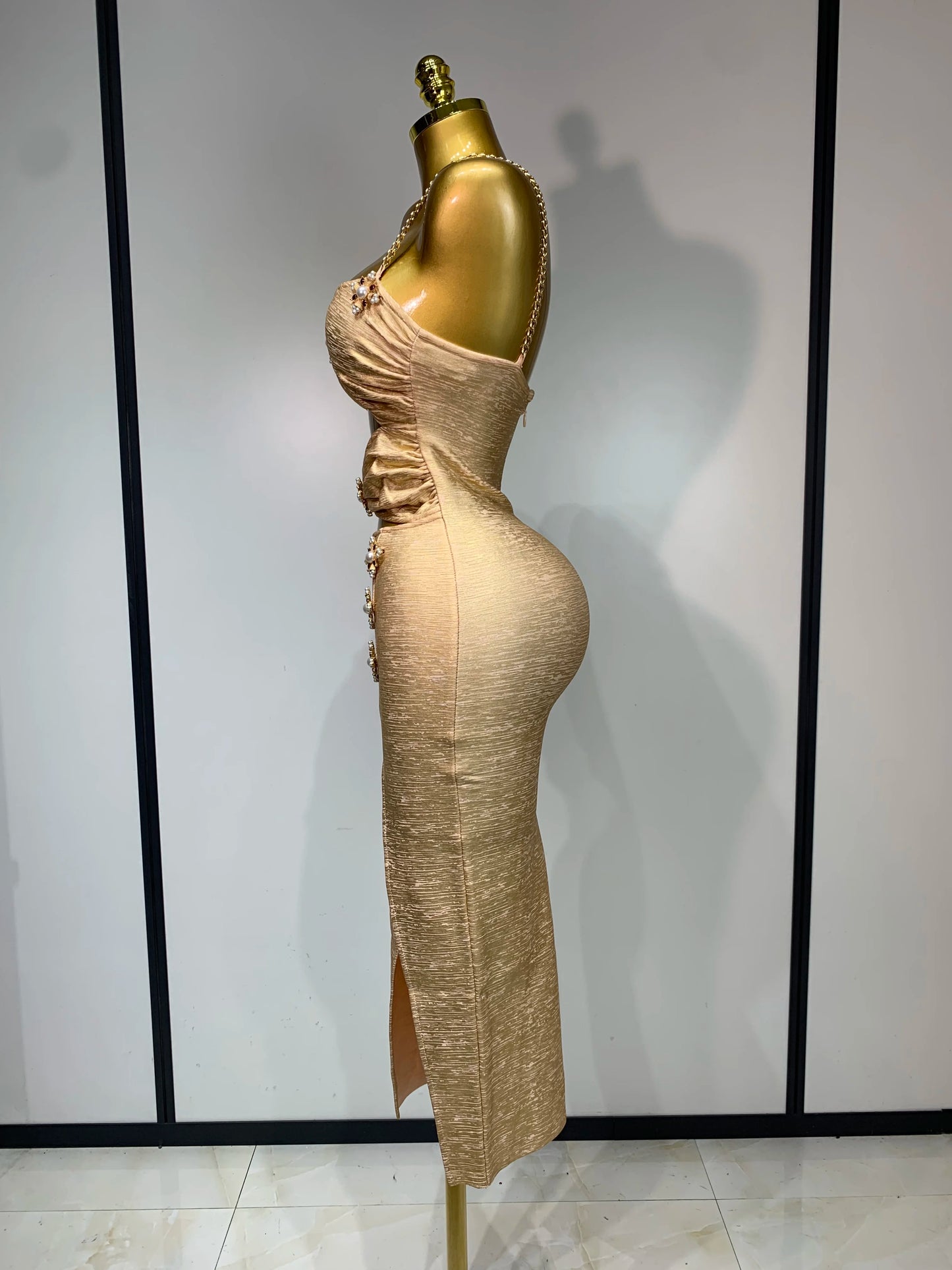 High Quality Fashion Cocktail Long Dress 2025 Sexy Hollow Out Beading Sleeveless Bandage Bodycon Club Evening Party Dresses