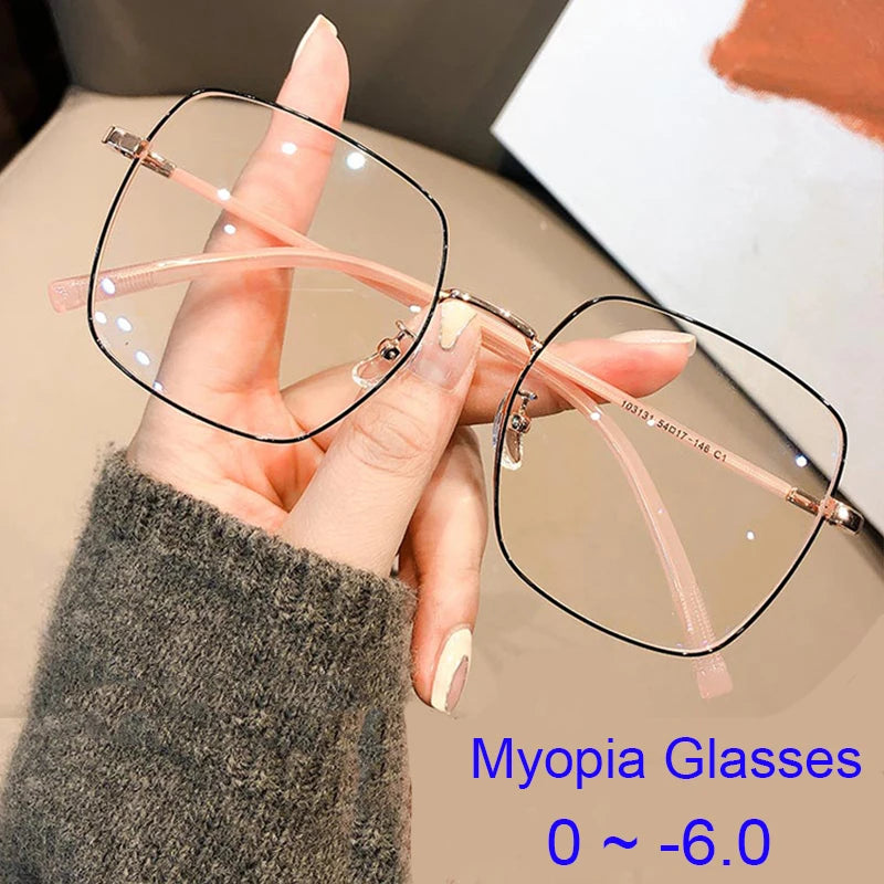 Anti Blue Light Oversized Square Glasses For Women