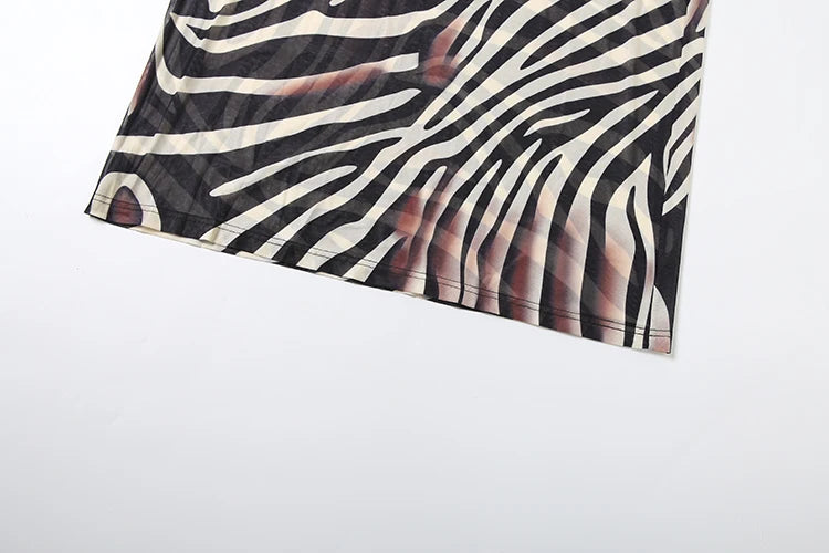 Patchwork Print V Neck Maxi Dress