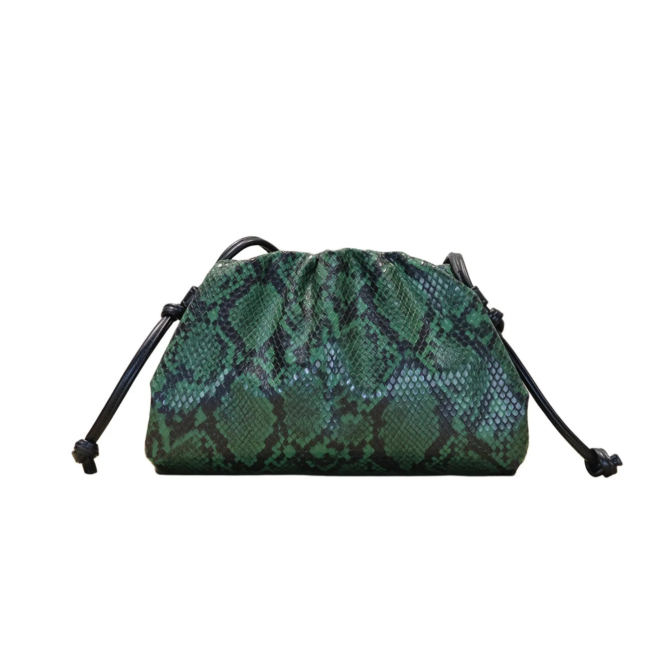 Elegant Ruched Serpentine Dumpling Shoulder Bag for Women