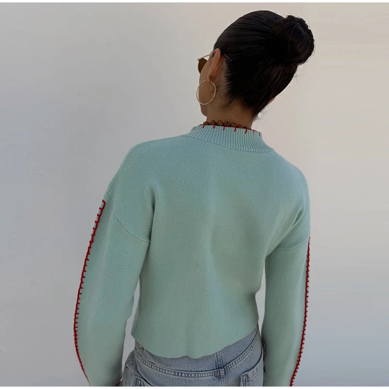 Elegant Knitted Octopus Jacquard Cardigan for Women