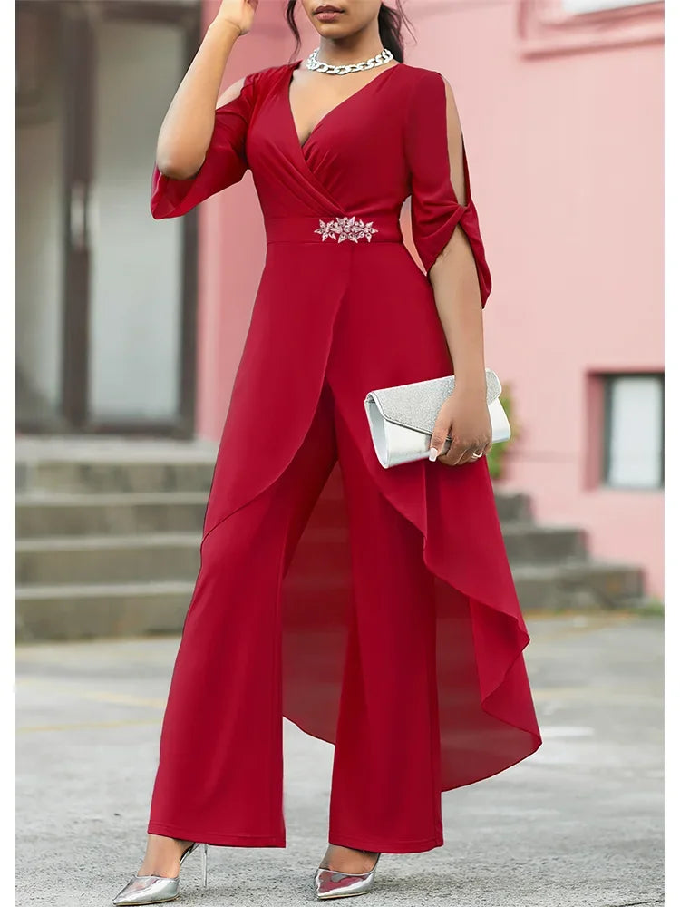 Plus Size Two-Piece Evening Gown Set