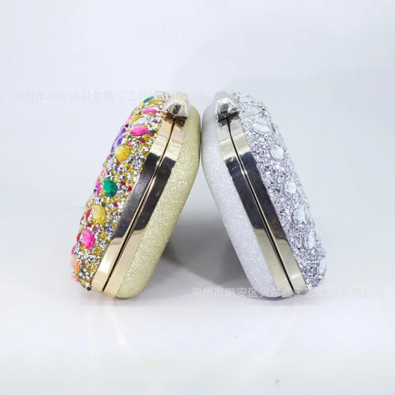 Rhinestone Sunflower Evening Clutch Handbag for Women