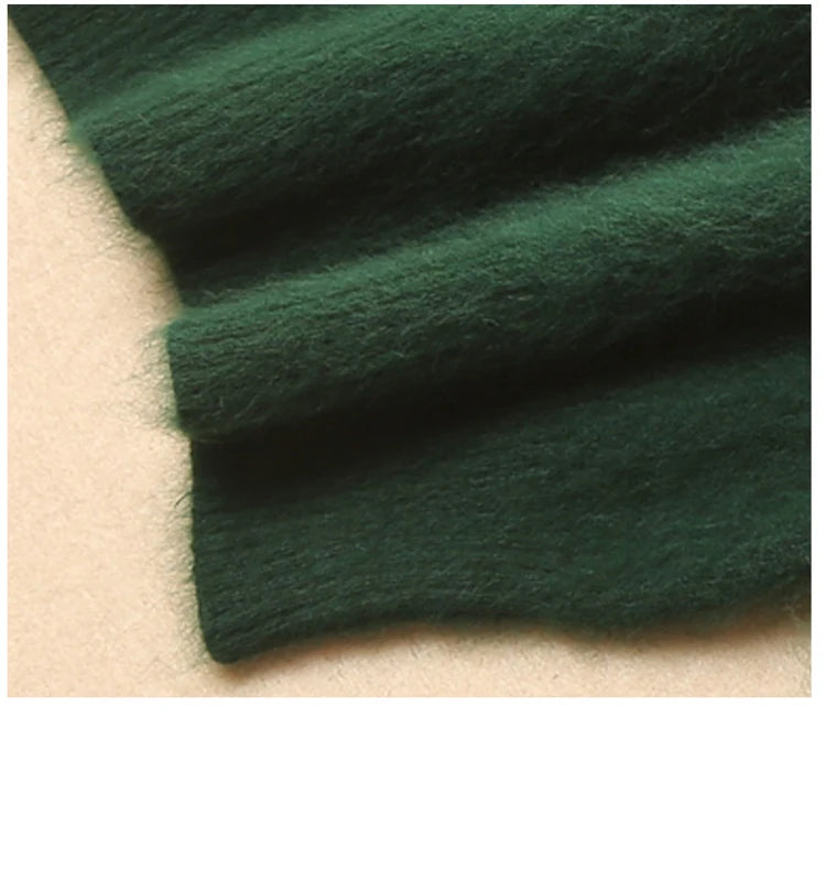 Soft Warm Loose Fit V Neck Cashmere Sweater for Women
