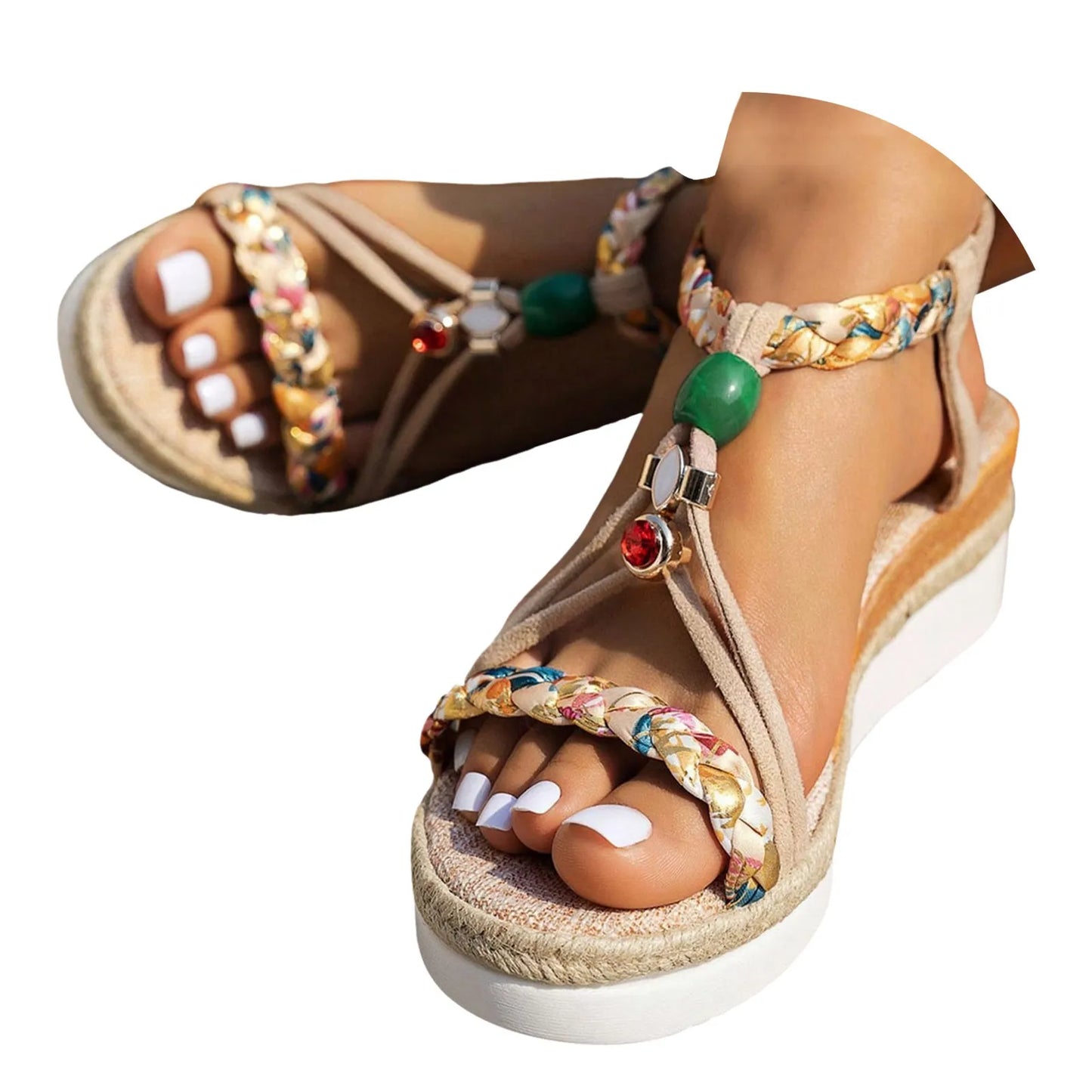 Comfortable Thick Sole Wedge Dress Sandals for Women
