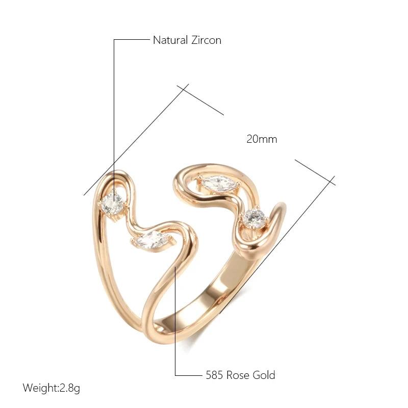 Rose Gold Butterfly Open Ring
