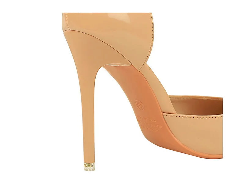 Pointed Toe Patent Leather Stiletto Pumps for Women
