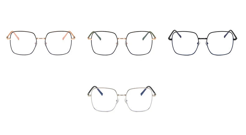 Anti Blue Light Oversized Square Glasses For Women
