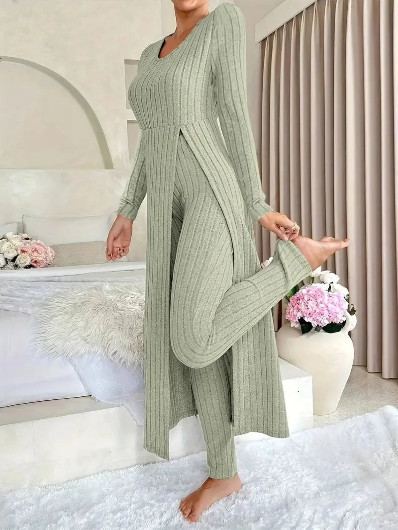 Autumn Casual Two Piece Top And Pants Set for Women