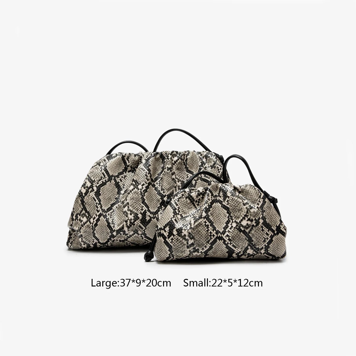 Elegant Ruched Serpentine Dumpling Shoulder Bag for Women