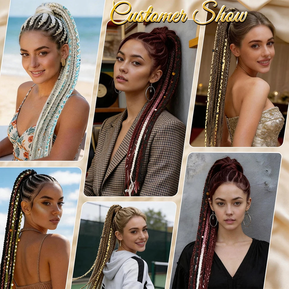Handcrafted Boho Braided Ponytail Extension For Women