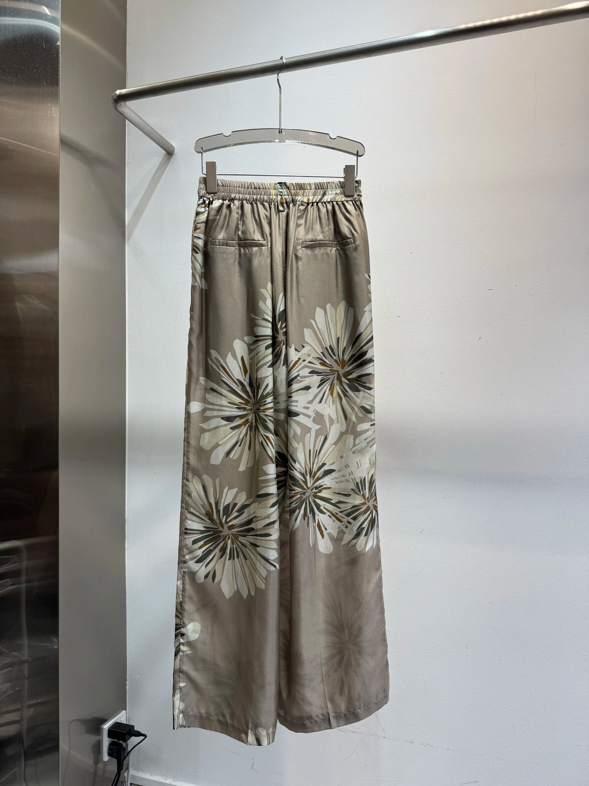Loose Floral Print Silk Resort Five Piece Set for Women