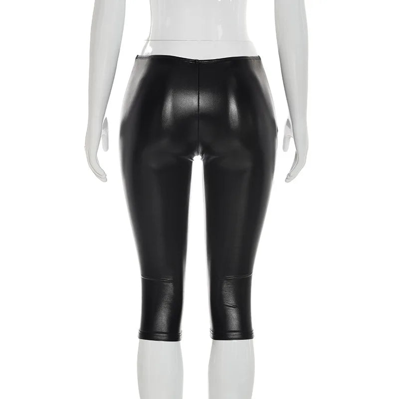 Patchwork Low-Waist Bodycon Pants With Stretch for Women