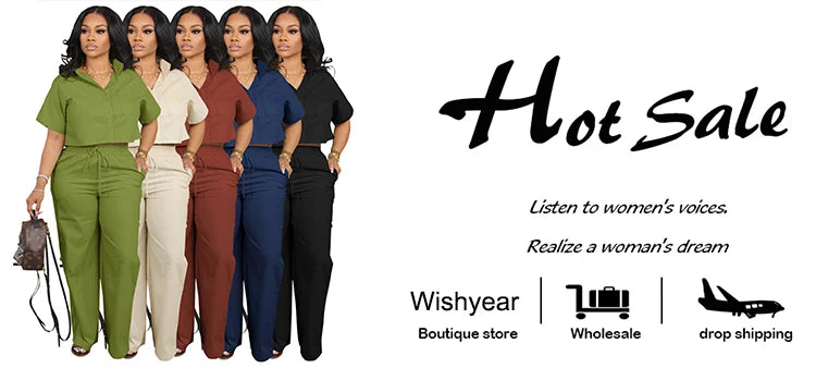 Casual Sports Linen Outfits Women's Short Sleeve Shirt and Wide Leg Pants Autumn 2 Piece Set Streetwear Office Fashion Tracksuit