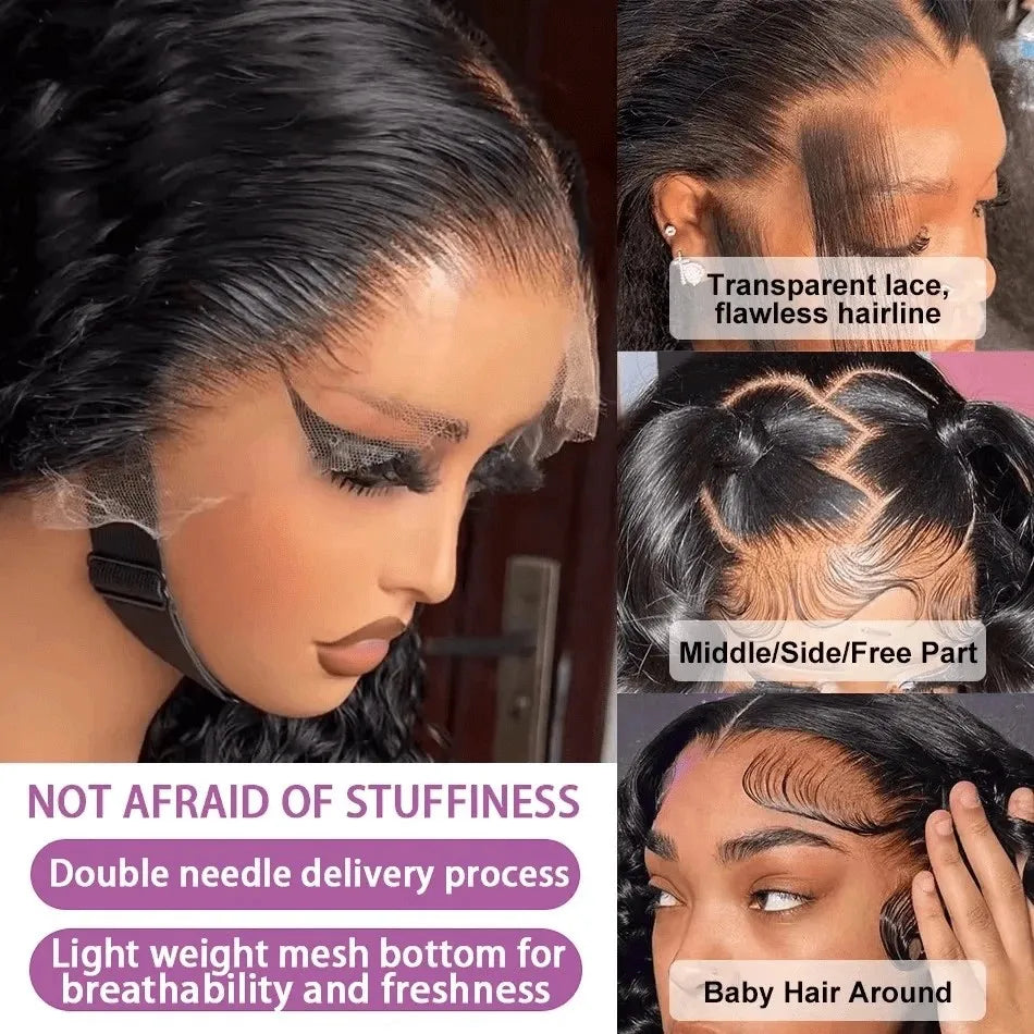 Deep Wave Lace Front Human Hair Wig
