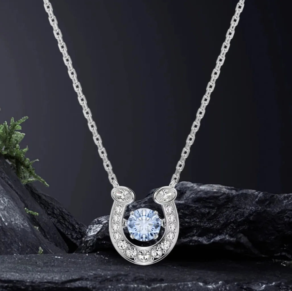Elegant Silver Crystal Necklace and Earring Set for Women