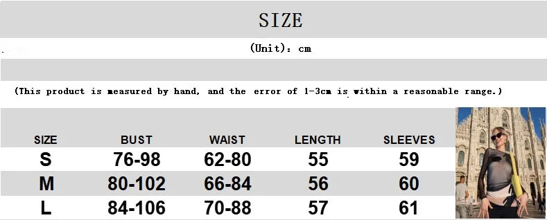 Velvet Patchwork See Through Mesh Long Sleeve Top for Women