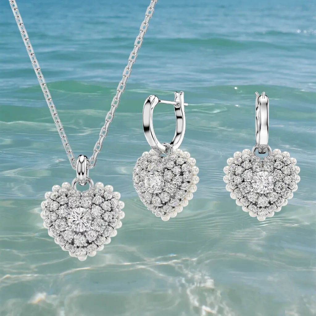 Gold Plated Sparkling Zirconia Crystal Pendant for Women