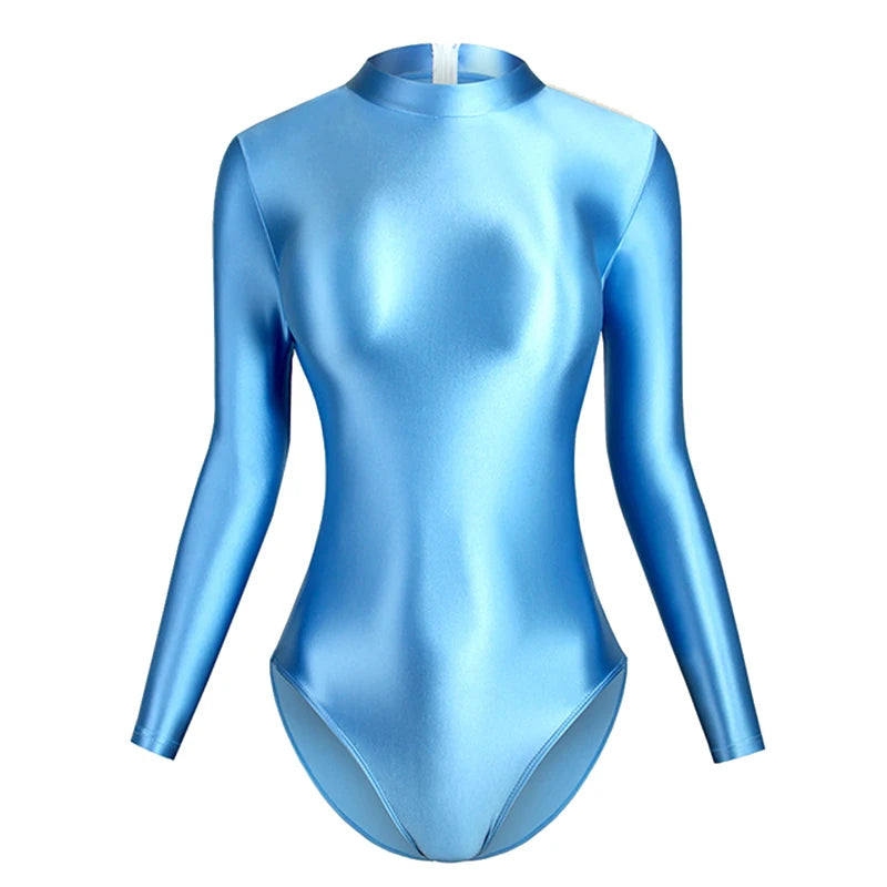 Silky Glossy One Piece Swimsuit