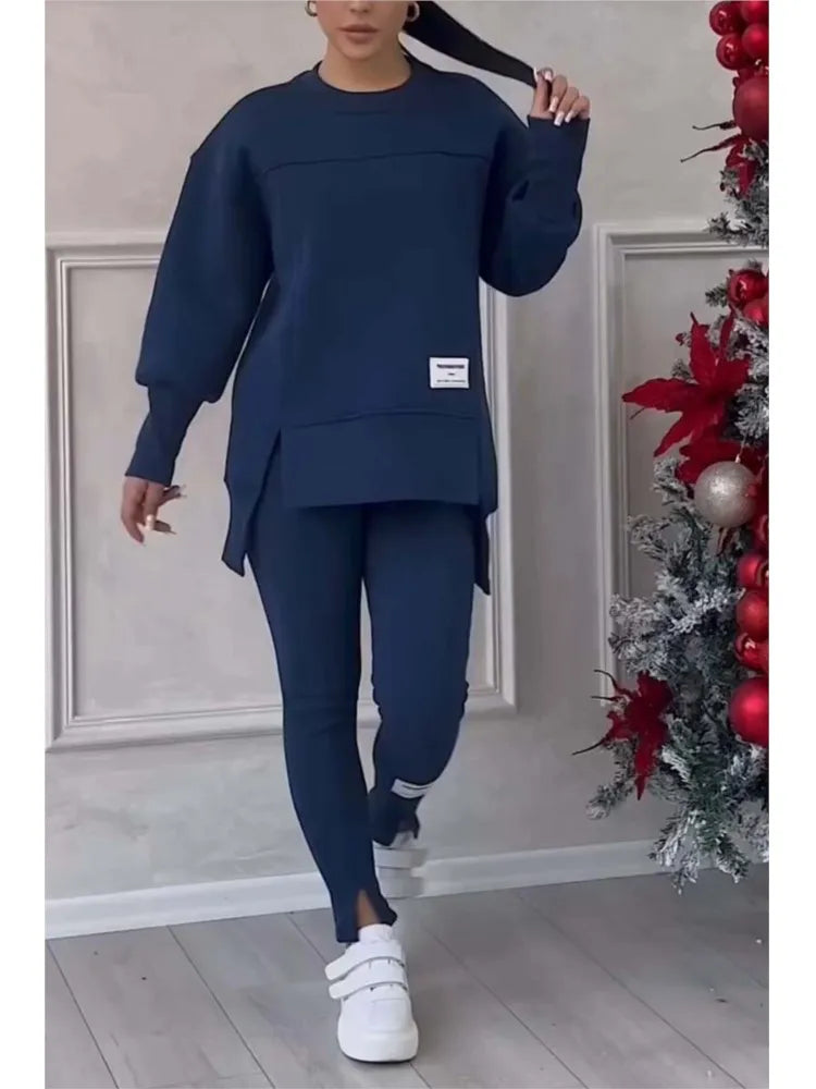 Elegant Autumn Two Piece Sweatshirt Set