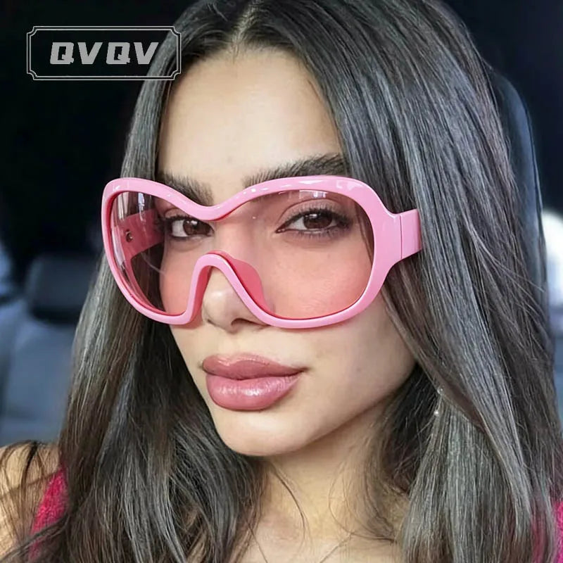 Oversized One-Piece Sport Shield Sunglasses for Women