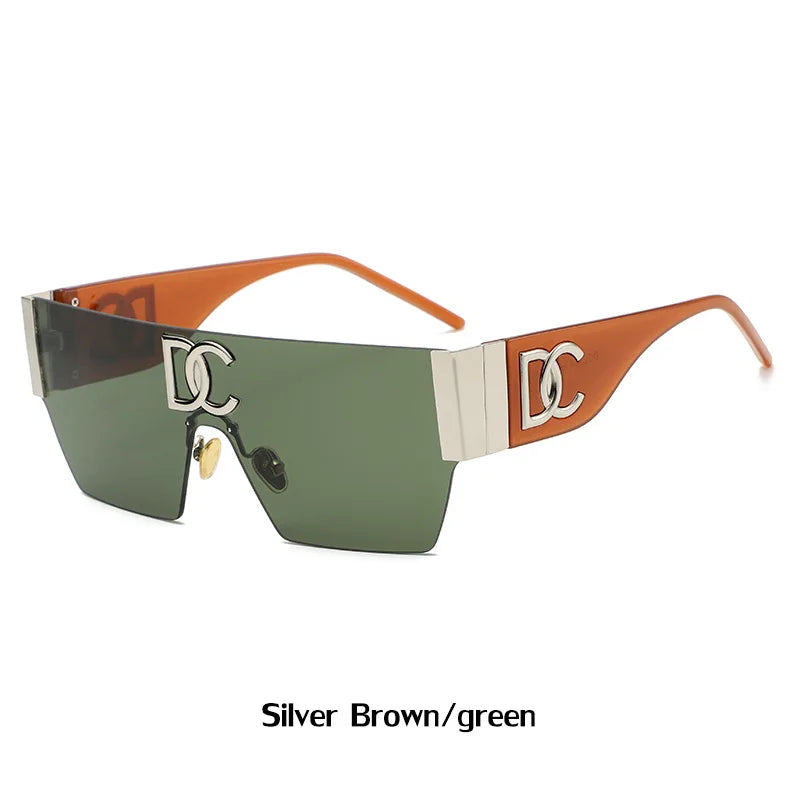 Oversized Shield Sunglasses With UV Protection for Women