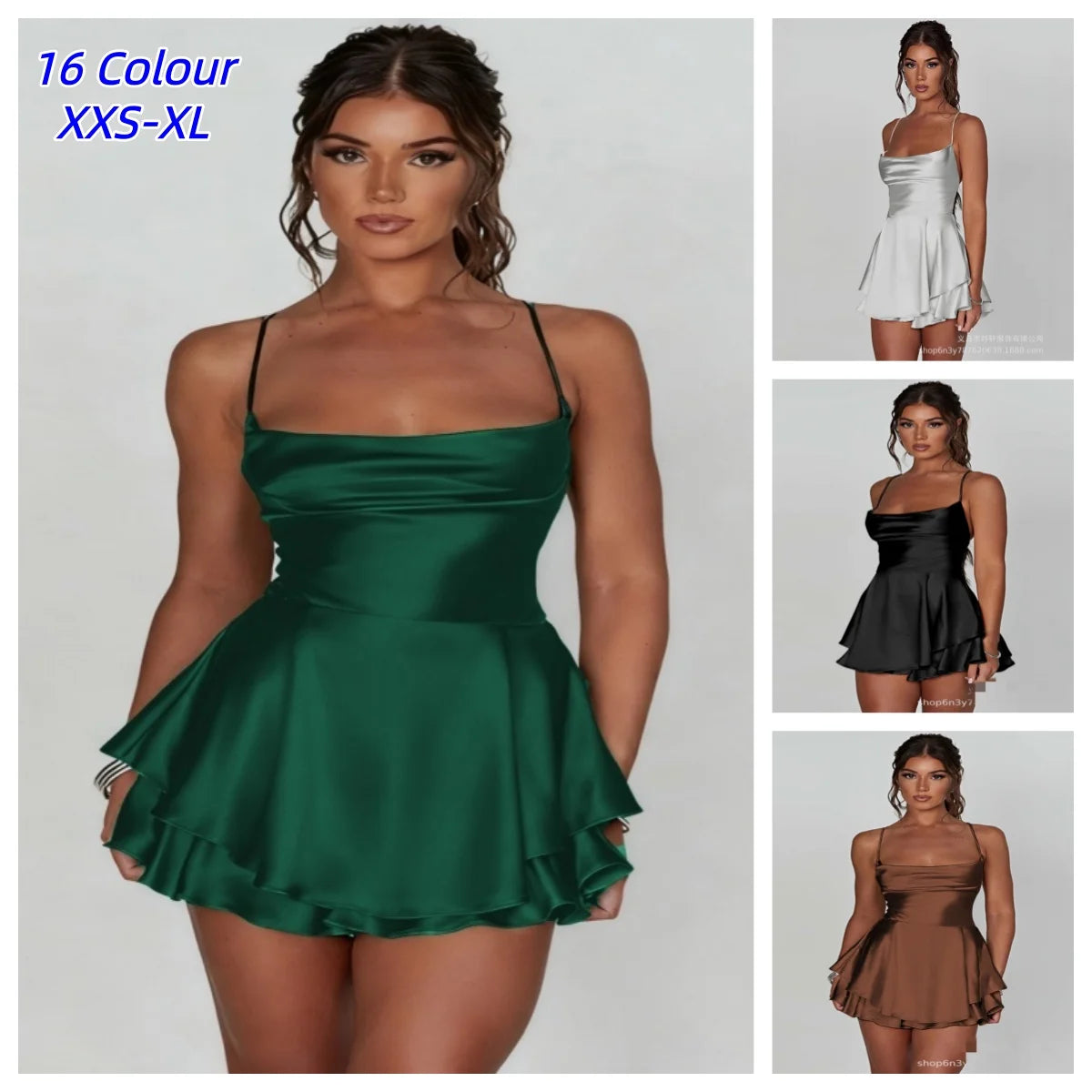 Satin Cowl Neck Jumpsuit With Open Back Detail for Women