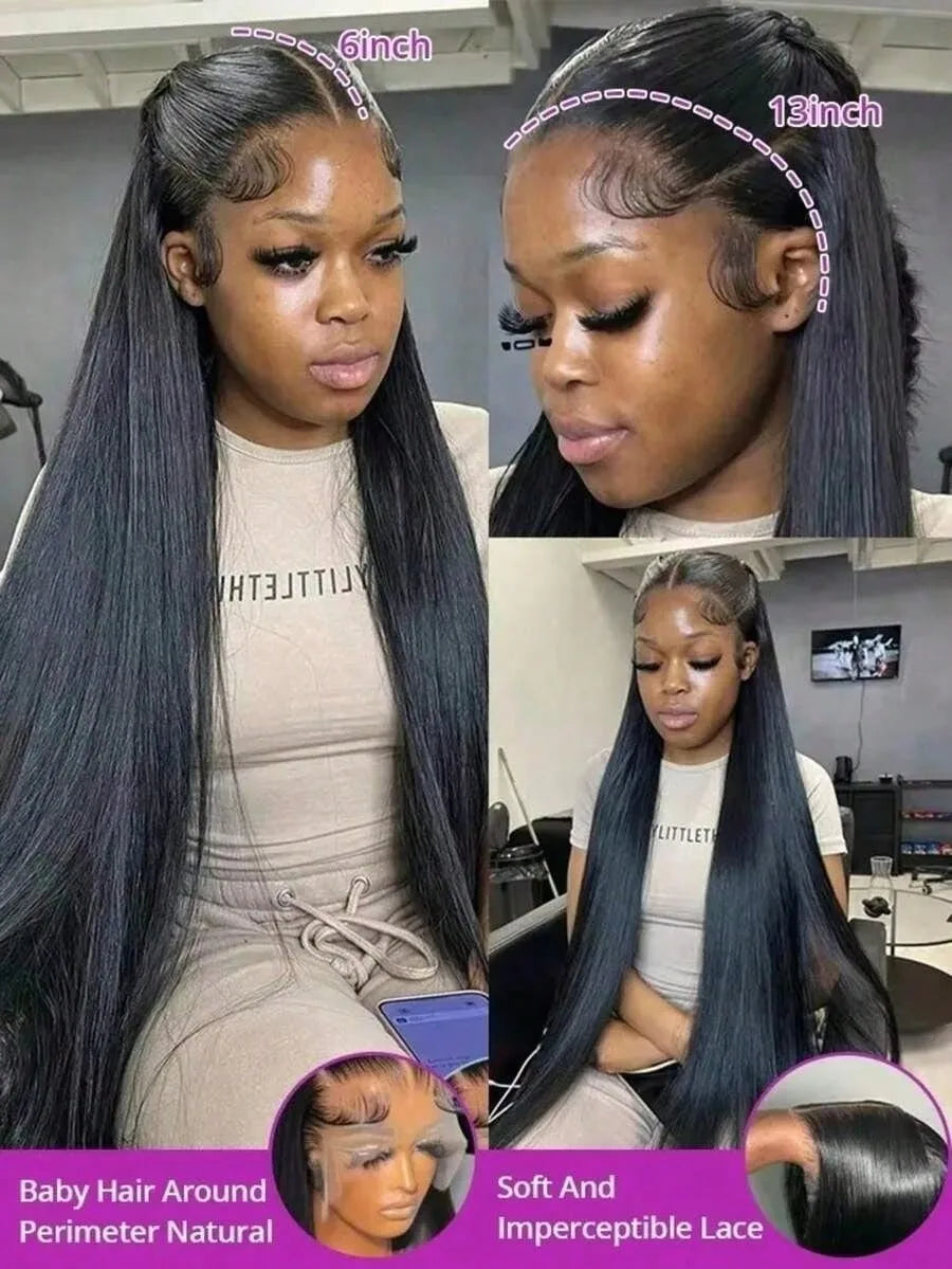 Glueless Straight Human Hair Lace Wig