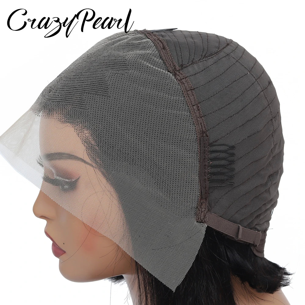Short Straight Human Hair Lace Frontal Wig for Women