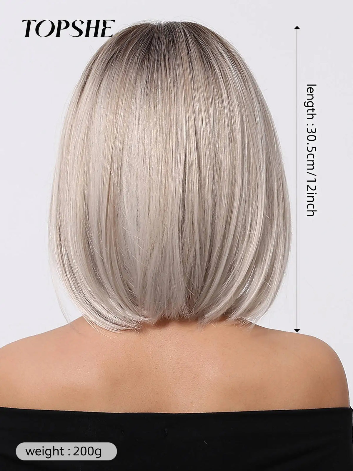 Ombre Blonde Straight Lace Front Bob Wig for Women