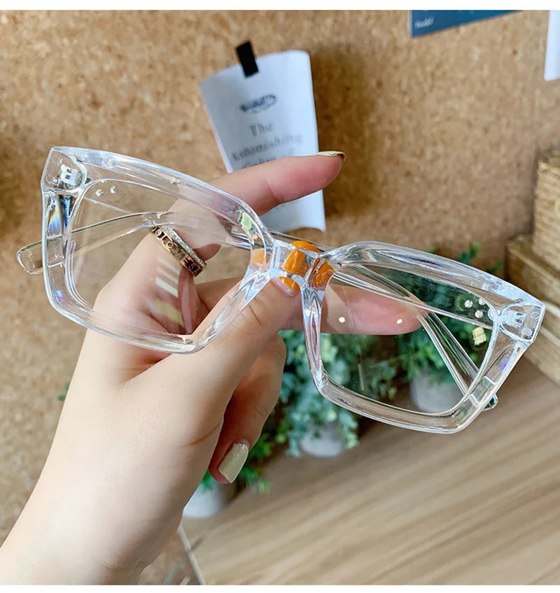 Oversized Square Reading Glasses With Plastic Frames for Women