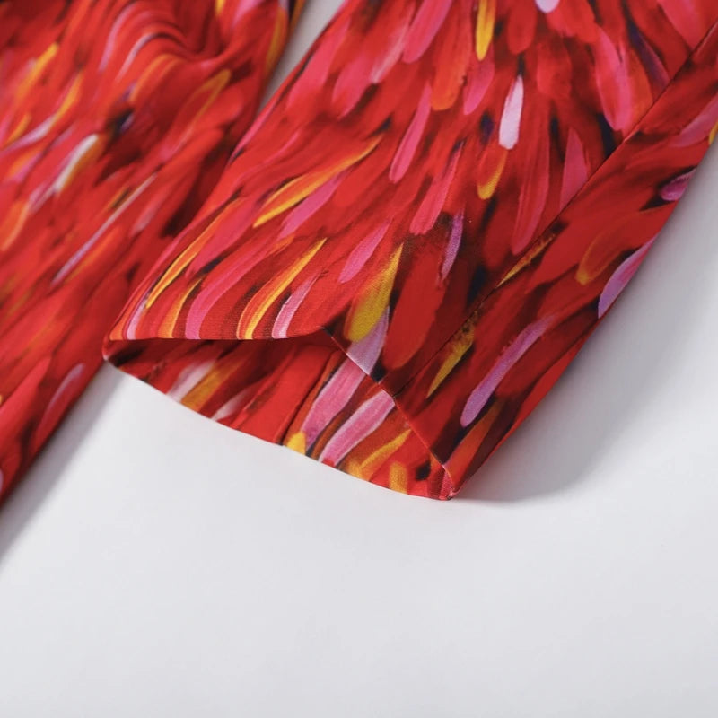 Printed Halter Neck Maxi Dress and Cropped Jacket Set for Women