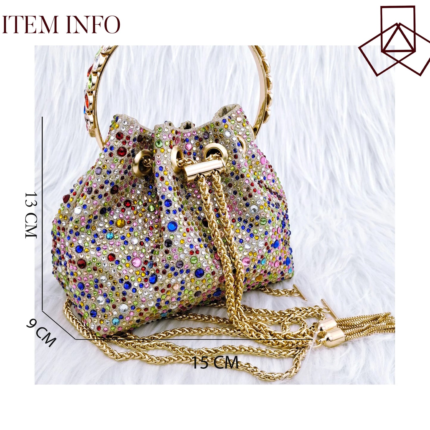 New Colorful Diamond Pointed Shoes Bag Soft Bag Anklet Design Middle Heel Women A Pair Fashion Shoes Suitable For Wedding Party