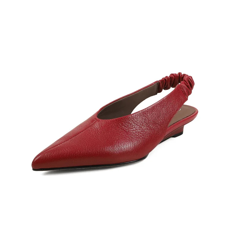 Elegant Handmade Real Leather Slingback Sandals for Women