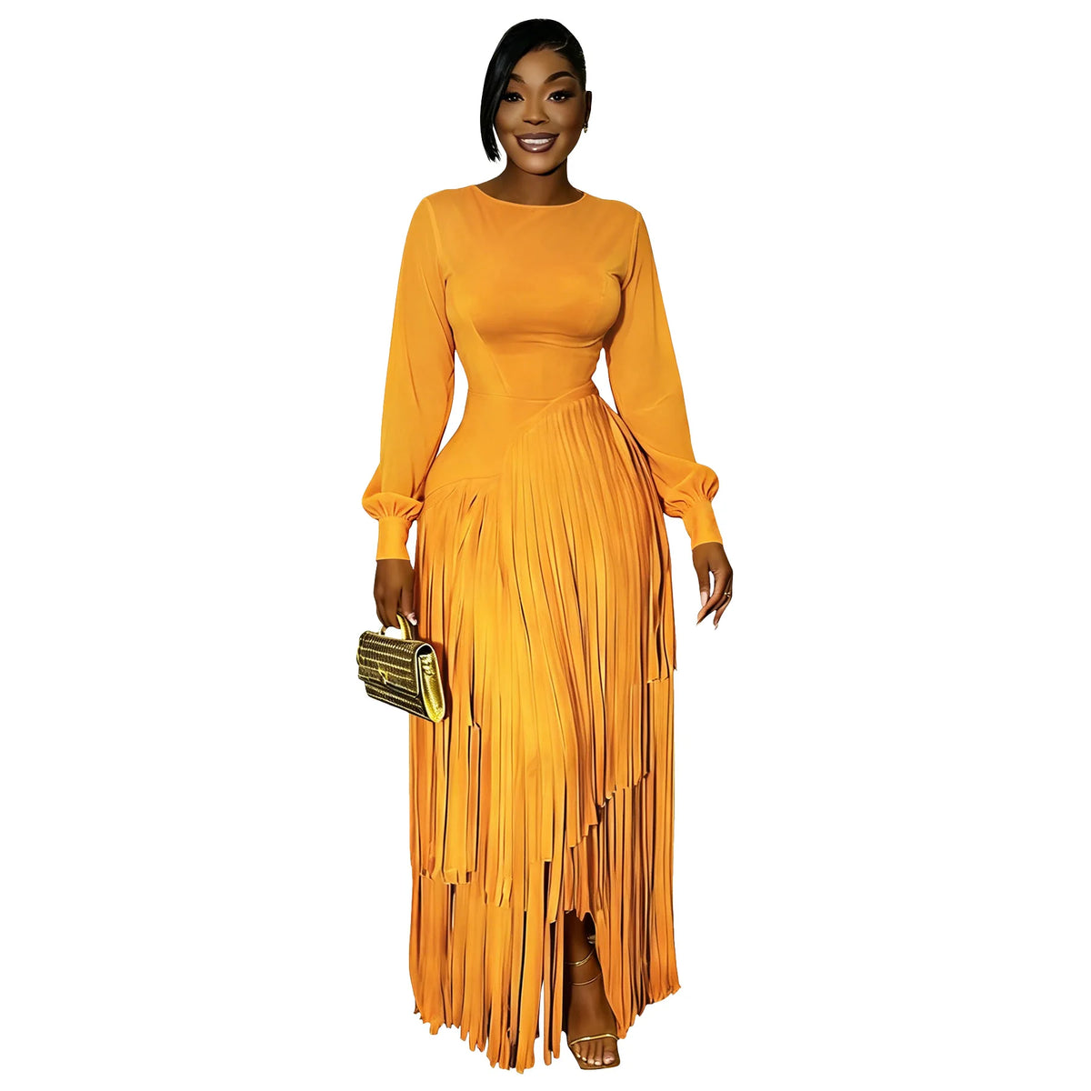 Elegant Long Sleeve African Dashiki Maxi Dress for Women