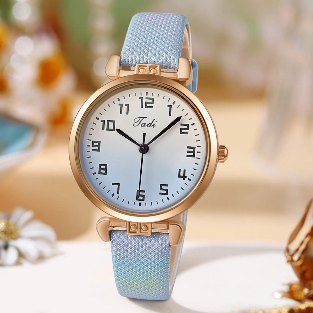 Women's Leather Strap Quartz Watch