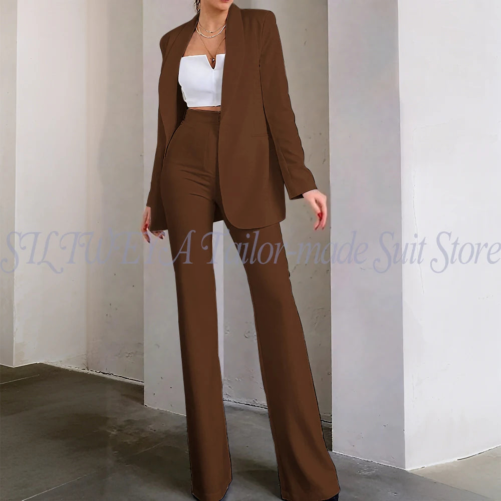 Classic Sophisticated Single Breasted Pants Set for Women