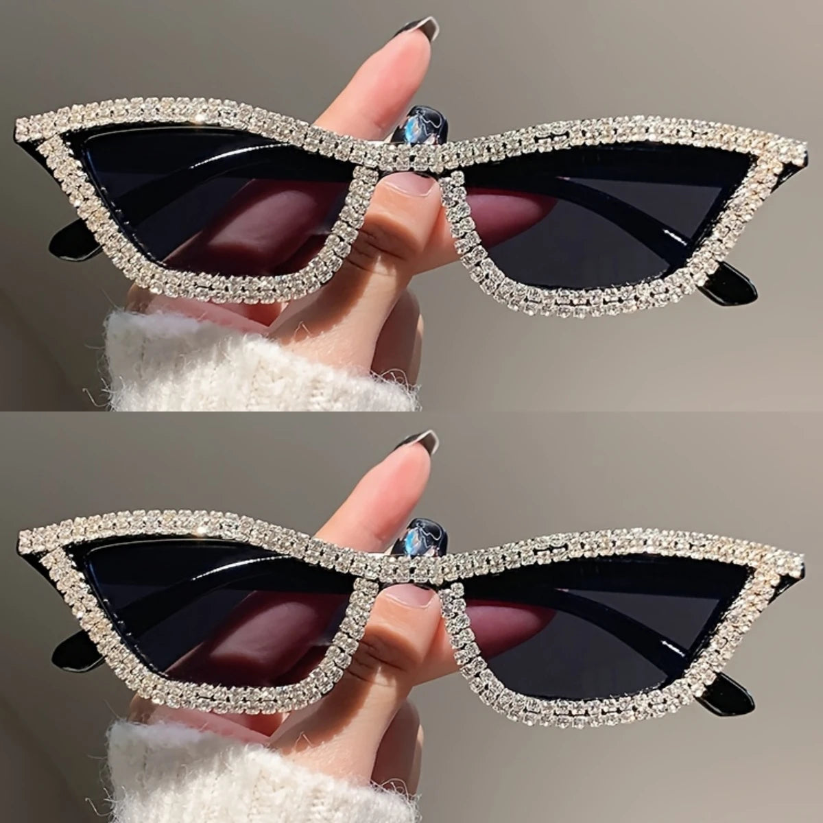 Rhinestone Cat Eye Sunglasses