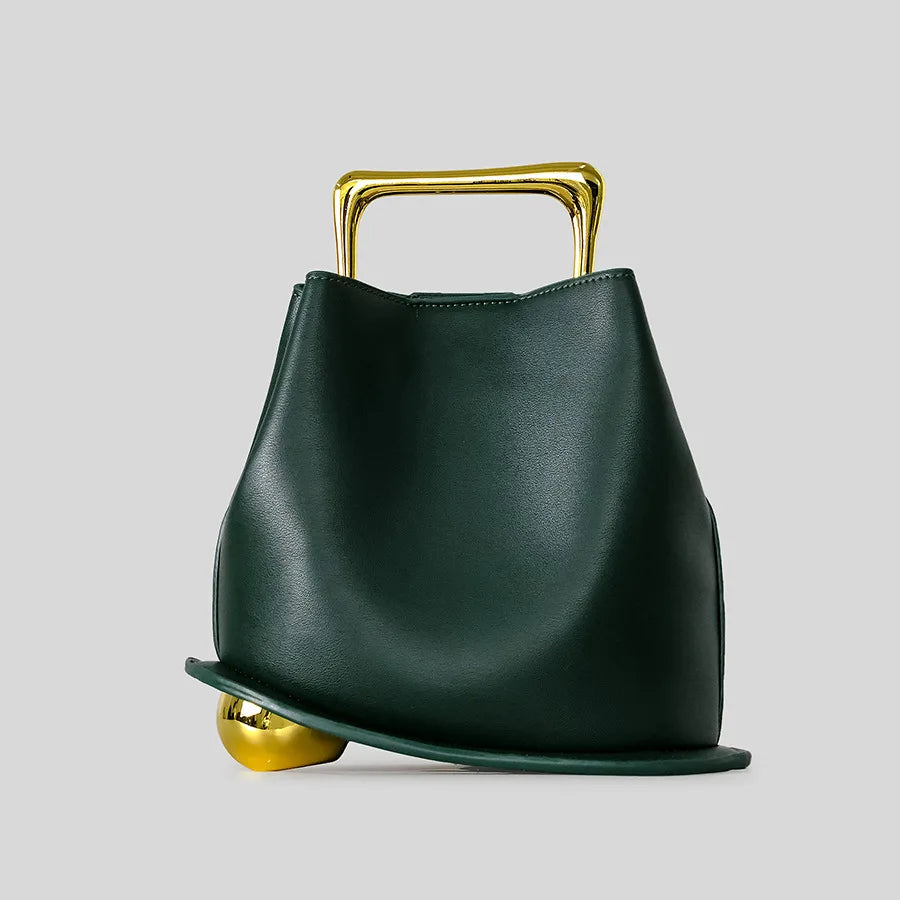 NEW Tote Bag PU Leather Bucket Simple Solid Color Underarm Fashion Casual Crossbody Shoulder Bag Shopping