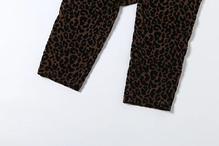 Leopard Print Backless Sleeveless Halter Romper for Women