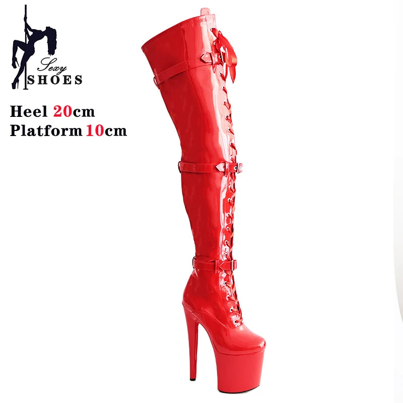 Sexy Over The Knee Platform Boots Belt Buckle for Women