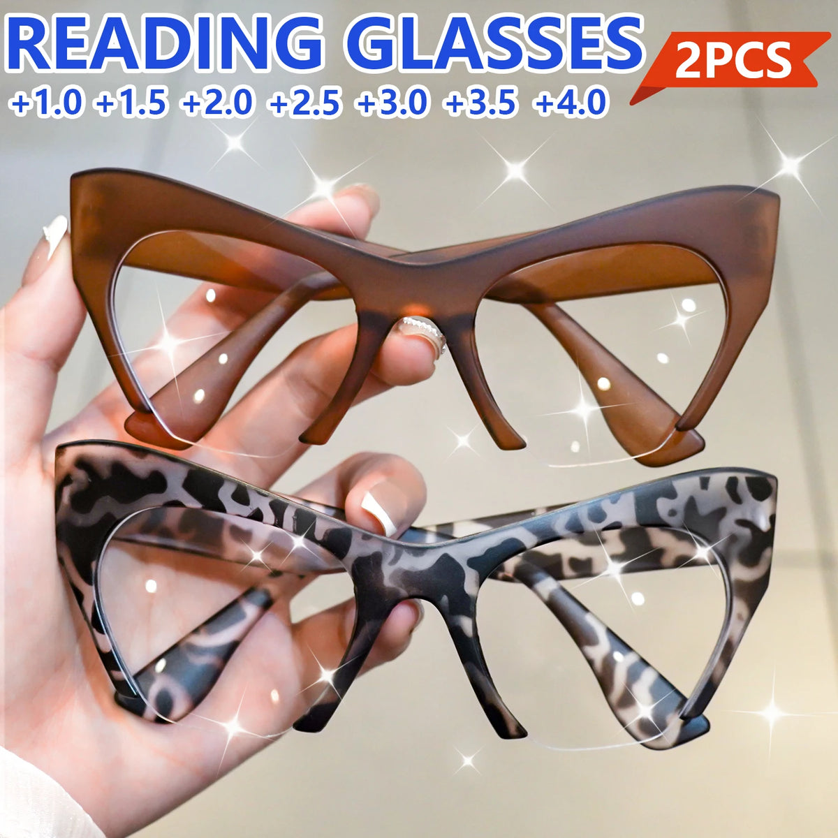 Retro Cat Eye Large Frame Reading Glasses for Women
