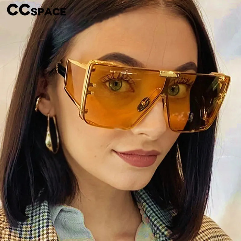 Oversized Retro Single Lens Sunglasses
