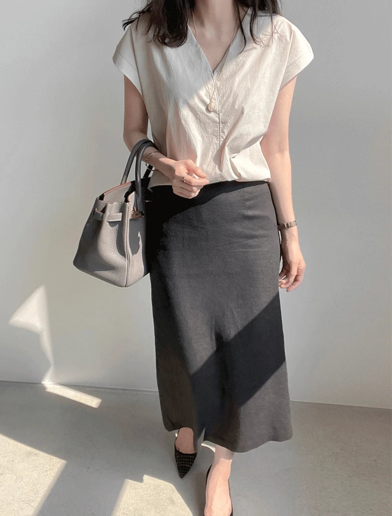 Shirts & Blouses For Women Half Sleeve Summer Loose Button Up Woman Top V Neck Simple Cheap Stylish Offer Aesthetic Hot Xl S Xxl