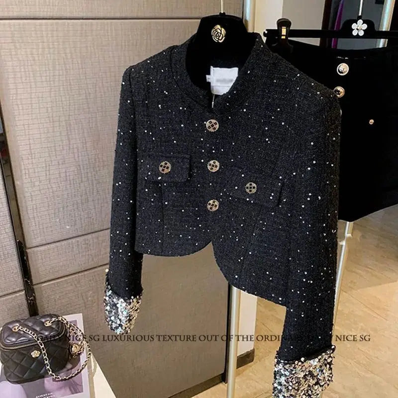 Elegant Single Breasted Cotton Blend Jacket For Women