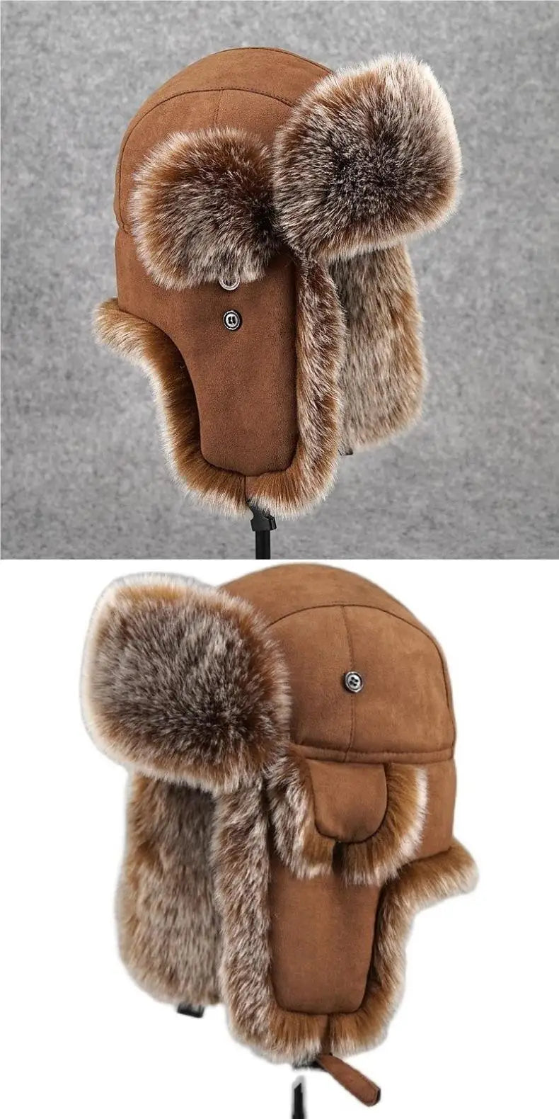 Faux Fur Ushanka Earflap Winter Hat
